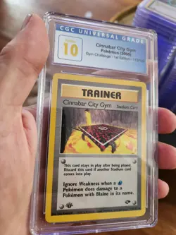 (POP 1) CGC 10 2000 Pokemon Gym Challenge 1st Edition Cinnabar City Gym 113/132 - Image 1