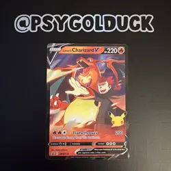 Pokemon Card Lance’s Charizard V SWSH133 Celebrations Black Star Promo - Image 1
