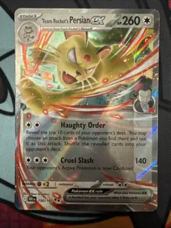 Pokemon Team Rocket's Persian ex 150/182 Destined Rivals Double Rare Holo NM - Image 1