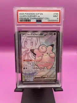 2025 Pokemon SVP En Lillie’s Clefairy Ex Premium Tournament Coll Psa 9 - Image 1