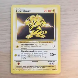 Pokemon Card Electabuzz 20/102 Non Holo Rare WOTC Base Set Original 1999 | LP - Image 2