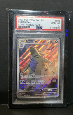 2023 POKEMON PAL EN-PALDEA EVOLVED ILLUSTRATION RARE #222 TYRANITAR PSA 10 - Image 1