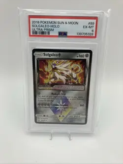 Solgaleo - Holo Ultra Prism 2018 Pokemon Sun & Moon #89 PSA 6 - Image 1