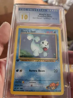 (POP 10) CGC 10 PRISTINE 2000 Pokemon Gym Heroes 1st Edition Misty's Seel 88/132 - Image 2