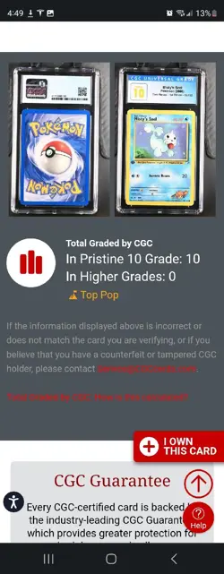 (POP 10) CGC 10 PRISTINE 2000 Pokemon Gym Heroes 1st Edition Misty's Seel 88/132 - Image 4