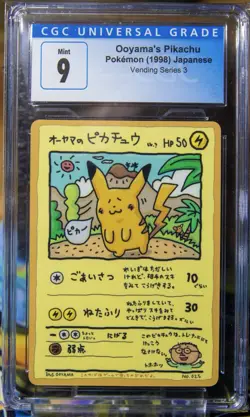 1998 Pokemon JPN Vending Series 3, #25 Ooyama's Pikachu CGC 9 - Image 1