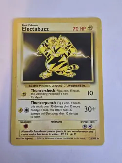 Electabuzz 20/102 Non Holo Base Set - Pokemon Card - LP - Image 1