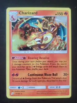 Pokemon Charizard Team-up Sun & Moon 14/181 Holo Rare - Image 1
