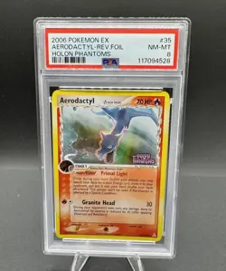 Pokemon Aerodactyl EX Holon Phantoms Reverse Holo #35 PSA 8 Mint POP 80 - Image 1