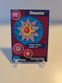 Pokemon Burger King PokeTrivia Perforated Starmie #121 - Image 1