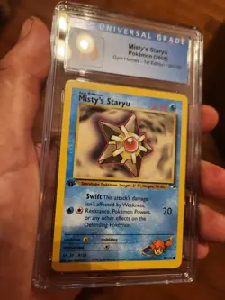 (POP 8) CGC 10 PRISTINE Pokemon Gym Heroes 1st Edition Misty's Staryu 90/132 - Image 2
