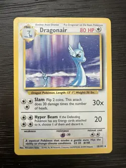 Pokemon TCG Dragonair Illustration Rare 18/102 Base Set Vintage 1999 - Image 1