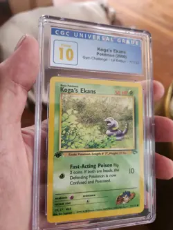 (POP 3) CGC 10 2000 Pokemon Gym Challenge 1st Edition Koga's Ekans 77/132 - Image 1
