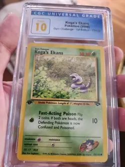(POP 3) CGC 10 2000 Pokemon Gym Challenge 1st Edition Koga's Ekans 77/132 - Image 2