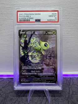 Pokemon Celebi v Alternate Art 245/264 - Fusion Strike SWSH Psa 10 Gem Mint - Image 1
