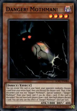 Danger! Mothman! 1st Ed Super Rare SOFU-EN084 Yu-Gi-Oh! - Image 1