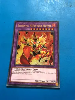 YUGIOH Ultra Rare Elemental Hero Nova Master BLLR-EN056 1st Edition - Image 1