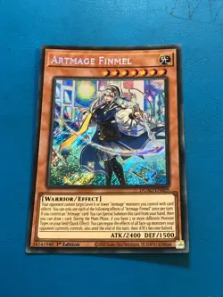 YUGIOH Secret Rare Artmage Finmel DUAD-EN009 1st Edition - Image 1