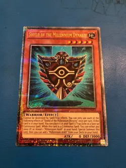 YUGIOH Quarter Century Rare Shield Of The Millennium Dynasty INFO-EN003 1st Ed - Image 1
