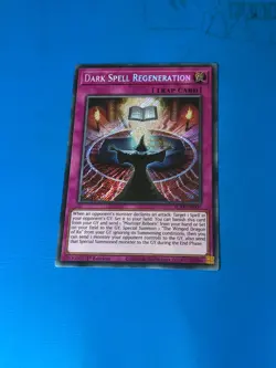 YUGIOH Secret Rare Dark Spell Regeneration BLAR-EN001 1st Edition - Image 1
