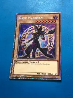 YUGIOH Platinum Secret Rare Dark Magician RA04-EN106 1st Edition - Image 1
