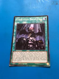 YUGIOH Ultimate Rare Forbidden Droplet RA01-EN064 1st Edition - Image 1