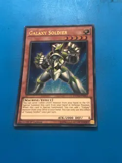 YUGIOH Ultra Rare Galaxy Soldier DUPO-EN062 1st Edition PLAYED - Image 1