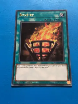 YUGIOH Ultra Rare Bonfire MZMI-EN016 1st Edition - Image 1