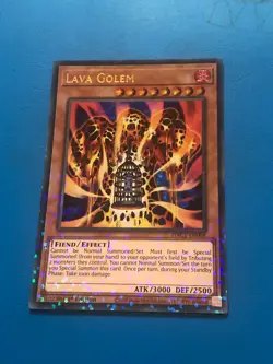 YUGIOH Duel Terminal Ultra Rare Lava Golem HAC1-EN008 1st Edition - Image 1