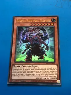 YUGIOH Ultra Rare Sengenjin Wakes From Millennium INFO-EN001 1st Edition - Image 1