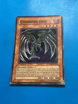 YUGIOH Super Rare Cyberdark Edge CDIP-EN002 1st Edition PLAYED - Image 1