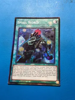 YUGIOH Ultimate Rare Small World RA01-EN067 1st Edition - Image 1