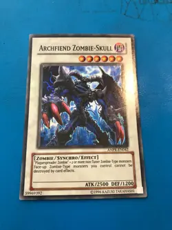 YUGIOH Super Rare Archfiend Zombie-Skull ANPR-EN042 - Image 1