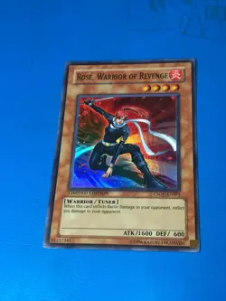 YUGIOH Super Rare Rose, Warrior Of Revenge CSOC-ENSP1 PLAYED - Image 1