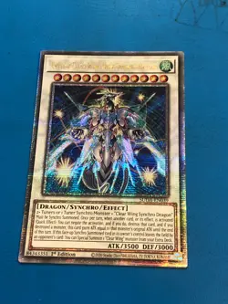YUGIOH Quarter Century Rare Crystal Clear Wing Over Synchro Dragon SUDA-EN039 1s - Image 1