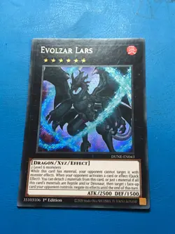 YUGIOH Secret Rare Evolzar Lars DIUNE-EN043 1st Edition - Image 1