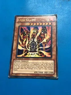 YUGIOH Ultra Rare Lava Golem SDMA-EN014 1st Edition PLAYED - Image 1
