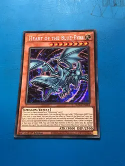 YUGIOH Secret Rare Heart Of The Blue-Eyes ROTA-EN004 1st Edition - Image 1