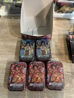 Lot Of 5 One Piece Tin Pack Set Vol. 1 W Display Factory Sealed Free Shipping - Image 1