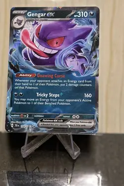 Pokemon TCG Card Gengar ex 104/162 Temporal Forces Double Rare Holo - NM - Image 1