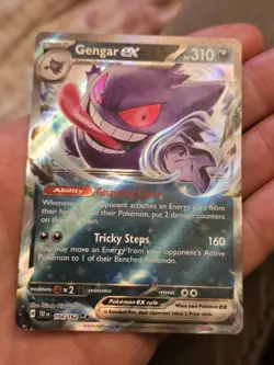 Pokemon TCG Card Gengar ex 104/162 Temporal Forces Double Rare Holo NM - Image 1