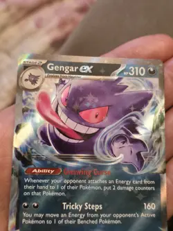 Pokemon TCG Card Gengar ex 104/162 Temporal Forces Double Rare Holo NM - Image 3