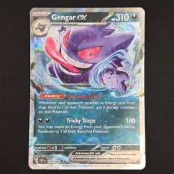 Pokemon TCG Card Gengar ex 104/162 Temporal Forces Double Rare Holo - NM - Image 1