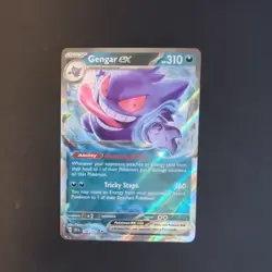 Pokemon TCG Card Gengar ex 104/162 Temporal Forces Double Rare Holo - NM - Image 1