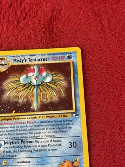 Misty's Tentacruel 010/132 Gym Heroes Holo Wotc Pokemon Card Played - Image 2