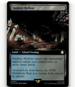 FOIL - MTG Sunken Hollow (Extended Art) - Universes Beyond: Fallout - Image 1