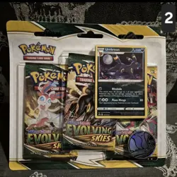 Pokemon TCG Sword & Shield Evolving Skies 3-Pack Blister + Umbreon Promo Sealed - Image 4
