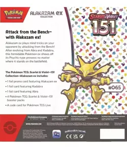 Pokemon TCG - Scarlet & Violet: 151 Alakazam Ex Collection Box SEALED Brand New - Image 2