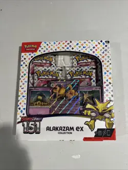 Pokemon TCG Scarlet and Violet - 151 Alakazam ex Collection Box - 4 Packs Sealed 820650855269 - Image 1