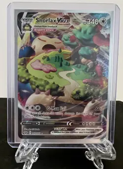 Pokemon TCG Snorlax VMAX 142/202 Sword & Shield Base Set - NM - Image 1